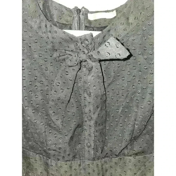 tulle Women's Black Long Swiss Dot Dress Size M Grunge Goth - Picture 8 of 9